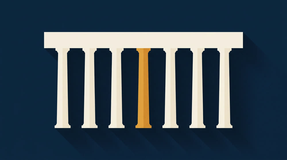 Seven pillars supporting a platform